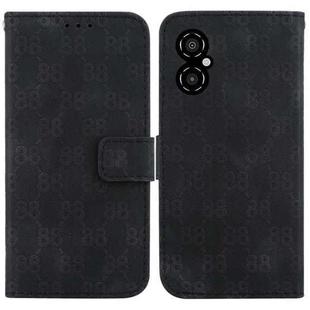 For Xiaomi Poco M4 5G Double 8-shaped Embossed Leather Phone Case(Black)