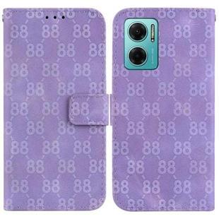 For Xiaomi Redmi Note 11E / Redmi 10 5G Double 8-shaped Embossed Leather Phone Case(Purple)