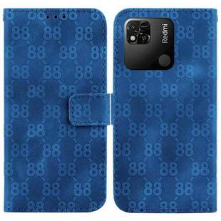 For Xiaomi Redmi 10A Double 8-shaped Embossed Leather Phone Case(Blue)