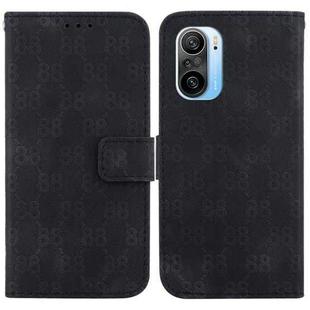 For Xiaomi Redmi K40/K40 Pro / Poco F3 Double 8-shaped Embossed Leather Phone Case(Black)