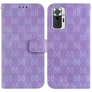 For Xiaomi Redmi Note 10 Lite / Note 10 Pro Double 8-shaped Embossed Leather Phone Case(Purple)