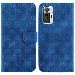 For Xiaomi Redmi Note 10 Lite / Note 10 Pro Double 8-shaped Embossed Leather Phone Case(Blue)