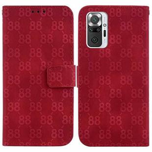 For Xiaomi Redmi Note 10 Lite / Note 10 Pro Double 8-shaped Embossed Leather Phone Case(Red)