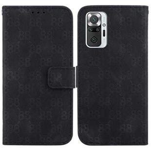 For Xiaomi Redmi Note 10 Lite / Note 10 Pro Double 8-shaped Embossed Leather Phone Case(Black)