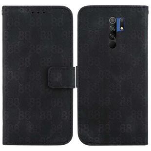 For Xiaomi Redmi 9/9 Prime / Poco M2 Double 8-shaped Embossed Leather Phone Case(Black)