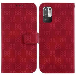 For Xiaomi Redmi Note 10 5G / Poco M3 Pro Double 8-shaped Embossed Leather Phone Case(Red)
