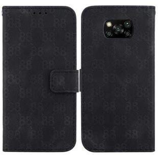 For Xiaomi Poco X3 NFC / X3 / X3 Pro Double 8-shaped Embossed Leather Phone Case(Black)