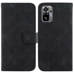 For Xiaomi Redmi Note 10 4G / Note 10S Double 8-shaped Embossed Leather Phone Case(Black)