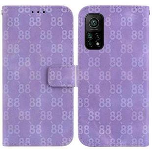 For Xiaomi Mi 10T Pro 5G / Mi 10T 5G Double 8-shaped Embossed Leather Phone Case(Purple)