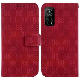 For Xiaomi Mi 10T Pro 5G / Mi 10T 5G Double 8-shaped Embossed Leather Phone Case(Red)