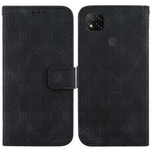 For Xiaomi Redmi 9C Double 8-shaped Embossed Leather Phone Case(Black)