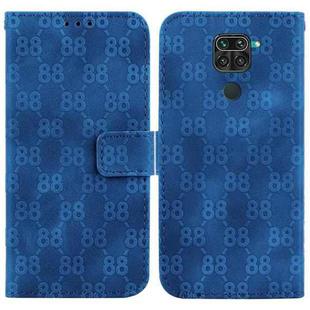 For Xiaomi Redmi Note 9 / 10X 4G Double 8-shaped Embossed Leather Phone Case(Blue)