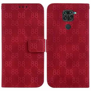 For Xiaomi Redmi Note 9 / 10X 4G Double 8-shaped Embossed Leather Phone Case(Red)