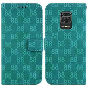 For Xiaomi Redmi Note 9 Pro/9S/9 Pro Max Double 8-shaped Embossed Leather Phone Case(Green)