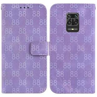 For Xiaomi Redmi Note 9 Pro/9S/9 Pro Max Double 8-shaped Embossed Leather Phone Case(Purple)