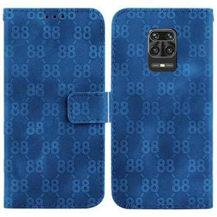 For Xiaomi Redmi Note 9 Pro/9S/9 Pro Max Double 8-shaped Embossed Leather Phone Case(Blue)