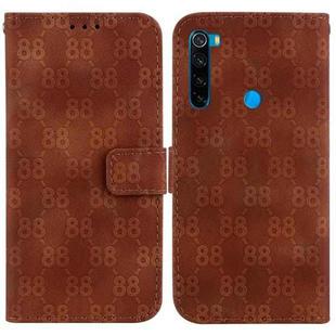 For Xiaomi Redmi Note 8T Double 8-shaped Embossed Leather Phone Case(Brown)