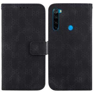 For Xiaomi Redmi Note 8 Double 8-shaped Embossed Leather Phone Case(Black)