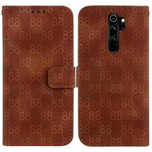 For Xiaomi Redmi Note 8 Pro Double 8-shaped Embossed Leather Phone Case(Brown)