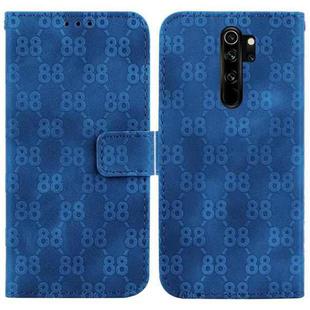 For Xiaomi Redmi Note 8 Pro Double 8-shaped Embossed Leather Phone Case(Blue)
