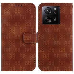 For Xiaomi 13T / 13T Pro / Redmi K60 Ultra Double 8-shaped Embossed Leather Phone Case(Brown)