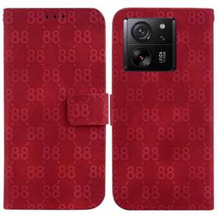 For Xiaomi 13T / 13T Pro / Redmi K60 Ultra Double 8-shaped Embossed Leather Phone Case(Red)