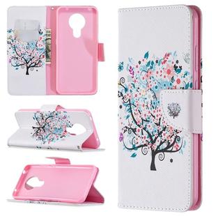 For Nokia 5.3 Colored Drawing Pattern Horizontal Flip Leather Case with Holder & Card Slots & Wallet(Little Tree)