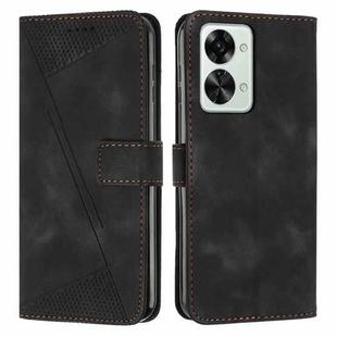 For OnePlus Nord 2T 5G Dream Triangle Leather Phone Case with Lanyard(Black)