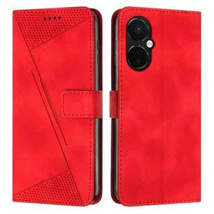 For OnePlus Nord CE3 / CE 3 Lite Dream Triangle Leather Phone Case with Lanyard(Red)