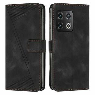 For OnePlus 10 Pro 5G Dream Triangle Leather Phone Case with Lanyard(Black)