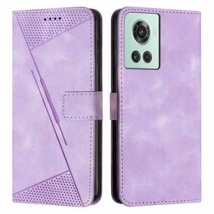 For OnePlus 10T / Ace 5G Dream Triangle Leather Phone Case with Lanyard(Purple)