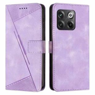 For OnePlus Ace Pro 5G / 10T 5G Dream Triangle Leather Phone Case with Lanyard(Purple)