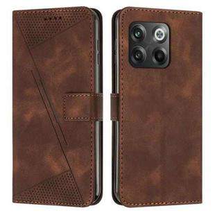 For OnePlus Ace Pro 5G / 10T 5G Dream Triangle Leather Phone Case with Lanyard(Brown)