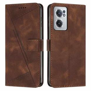 For OnePlus Nord CE 2 5G Dream Triangle Leather Phone Case with Lanyard(Brown)