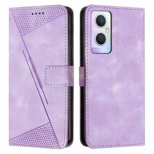 For OnePlus Nord N20 5G Dream Triangle Leather Phone Case with Lanyard(Purple)