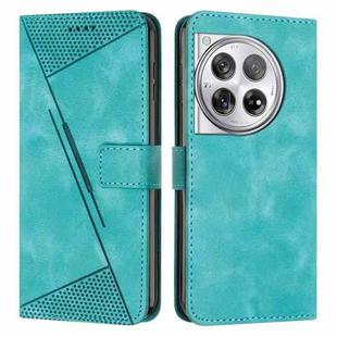 For OnePlus 12 Dream Triangle Leather Phone Case with Lanyard(Green)