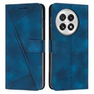 For OnePlus 13 Dream Triangle Leather Phone Case with Lanyard(Blue)