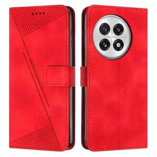 For OnePlus 13 Dream Triangle Leather Phone Case with Lanyard(Red)