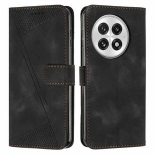 For OnePlus 13 Dream Triangle Leather Phone Case with Lanyard(Black)