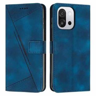 For OnePlus 13T Dream Triangle Leather Phone Case with Lanyard(Blue)