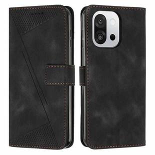 For OnePlus 13T Dream Triangle Leather Phone Case with Lanyard(Black)