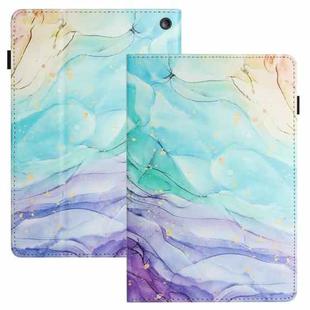 For Amazon Kindle Fire HD 8 2020 2022 Sewing Litchi Texture Smart Leather Tablet Case(Oil Painting)