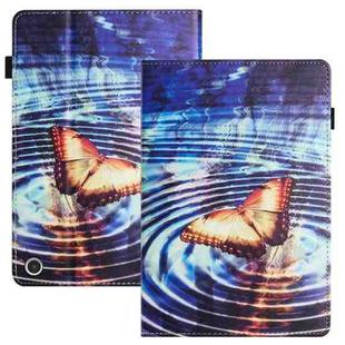 For Amazon Kindle Fire Max 11 2023 Sewing Litchi Texture Smart Leather Tablet Case(Butterfly)