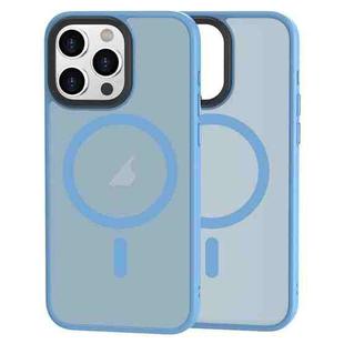 For iPhone 14 Pro Brilliant Series MagSafe Micro-frosted Anti-fingerprint PC Phone Case(Blue)