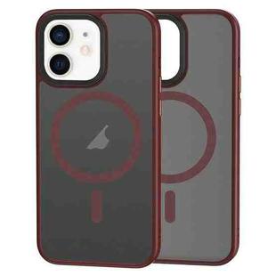 For iPhone 12 / 12 Pro Brilliant Series MagSafe Micro-frosted Anti-fingerprint PC Phone Case(Purplish Red)