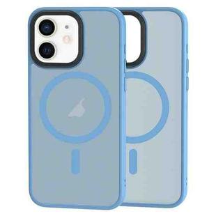 For iPhone 12 / 12 Pro Brilliant Series MagSafe Micro-frosted Anti-fingerprint PC Phone Case(Blue)