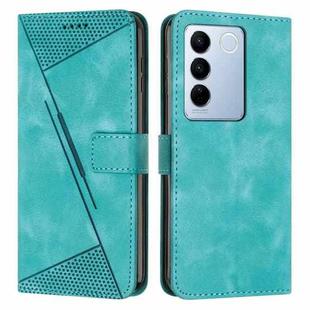 For vivo V27 / V27 Pro Dream Triangle Leather Phone Case with Lanyard(Green)