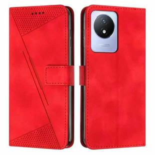 For vivo Y02 / Y02A / Y11 2023 Dream Triangle Leather Phone Case with Lanyard(Red)