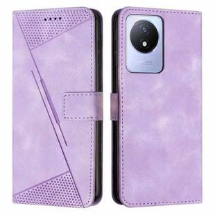 For vivo Y02 / Y02A / Y11 2023 Dream Triangle Leather Phone Case with Lanyard(Purple)