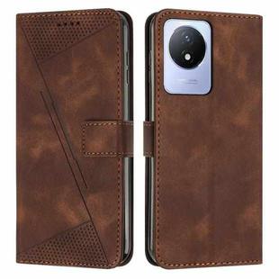 For vivo Y02 / Y02A / Y11 2023 Dream Triangle Leather Phone Case with Lanyard(Brown)